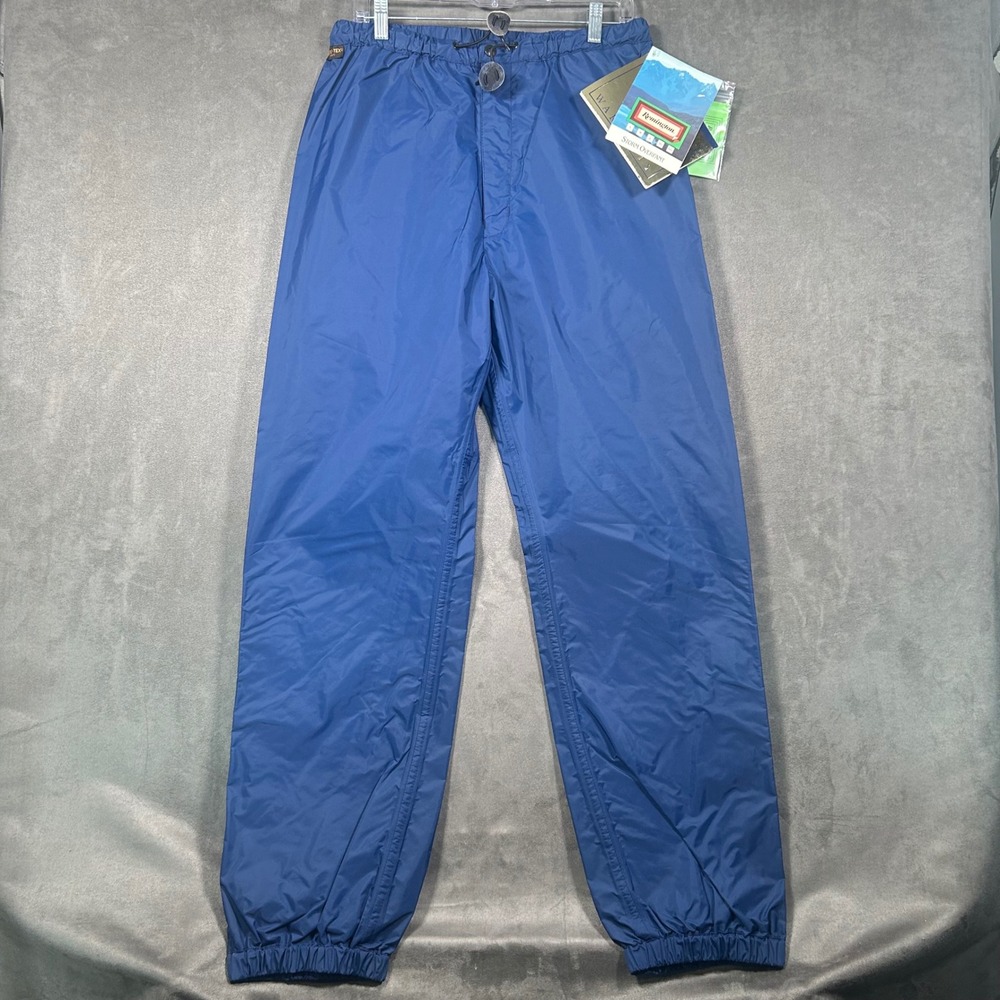 VTG Remington Gore-Tex Storm Overpant Mens L Blue Waterproof Rain Pants USA Made